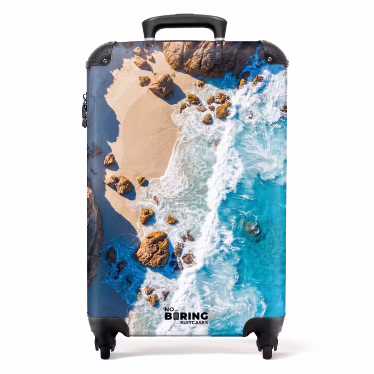 Suitcase - Beach - Sea - Rocks - Nature - Blue — 1