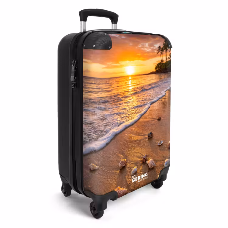 Suitcase - Beach - Sunset - Palm Trees - Nature - Orange — 2