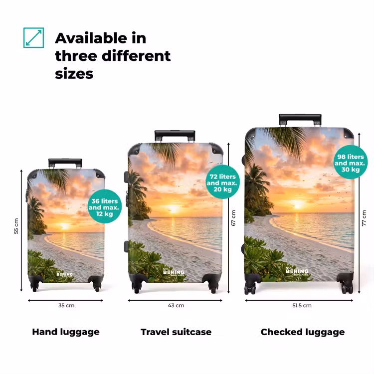 Suitcase - Beach - Sunset - Palm Trees - Tropical - Nature — 3