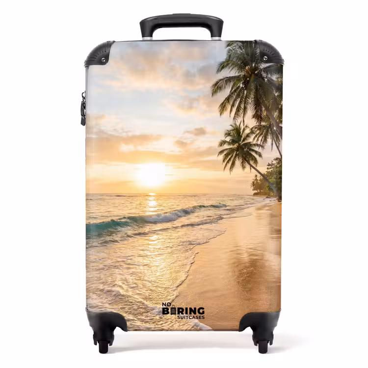Suitcase - Beach - Sunset - Tropical - Nature - Gold — 1