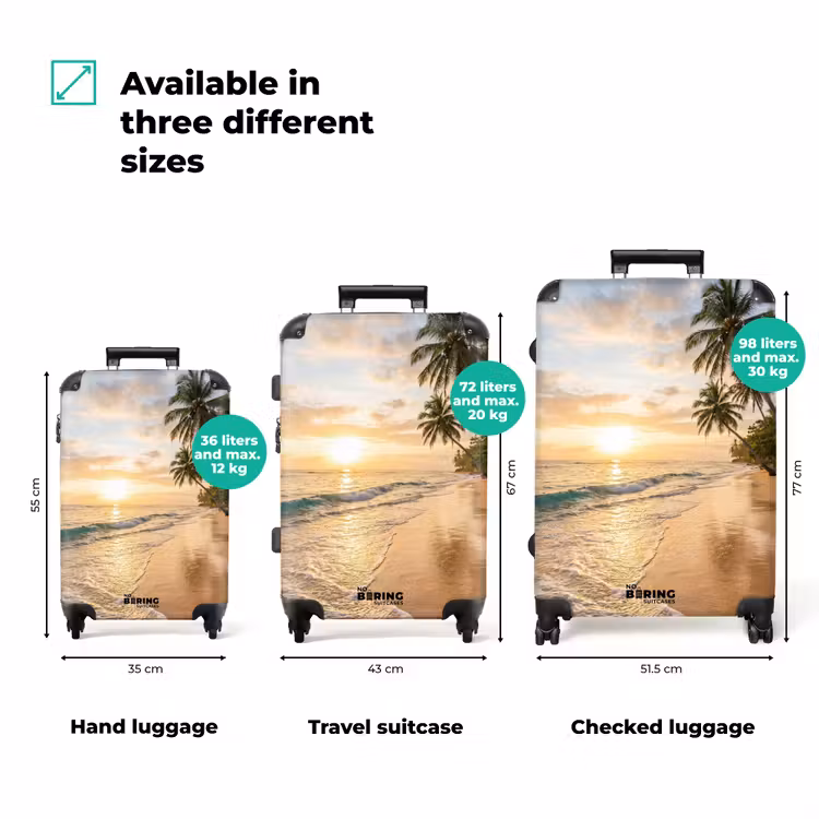 Suitcase - Beach - Sunset - Tropical - Nature - Gold — 3