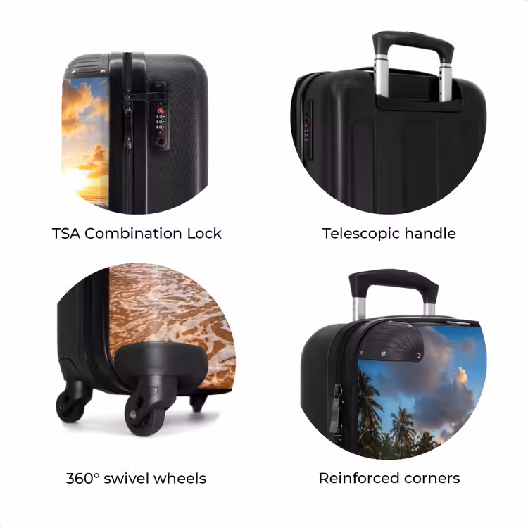 Suitcase - Beach - Sunset - Waves - Nature - Gold — 8