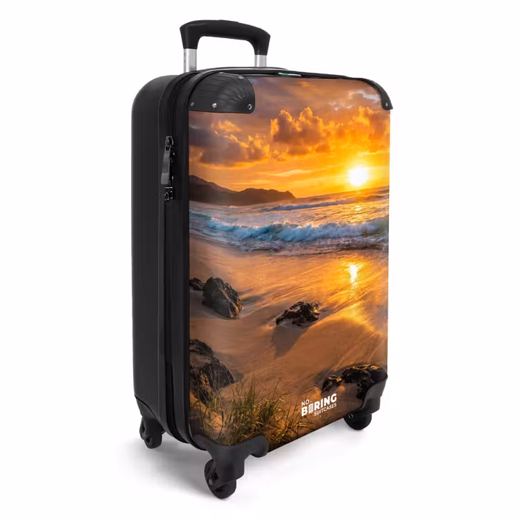 Suitcase - Beach - Sunset - Waves - Nature - Orange — 2