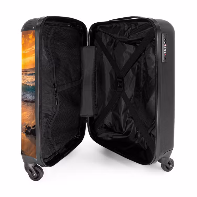 Suitcase - Beach - Sunset - Waves - Nature - Orange — 5