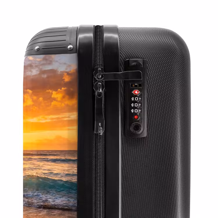 Suitcase - Beach - Sunset - Waves - Nature - Orange — 6
