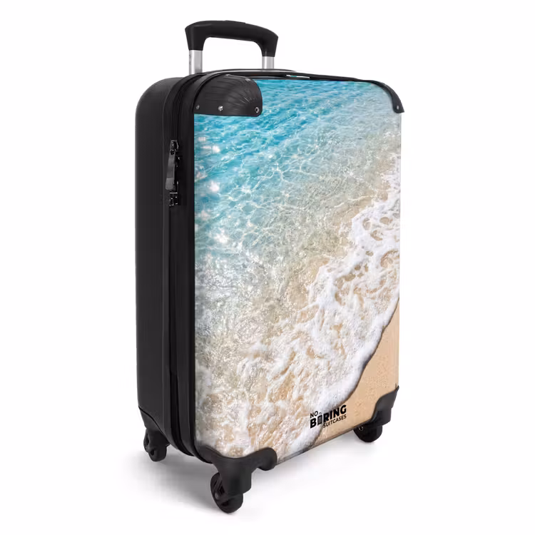 Suitcase - Beach - Water - Nature - Blue - Beige — 2