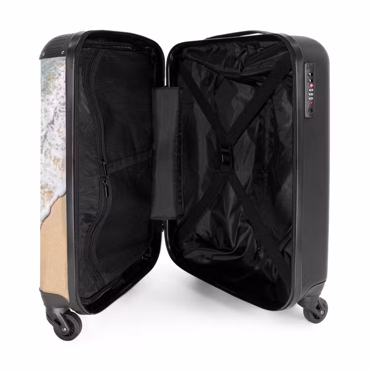 Suitcase - Beach - Water - Nature - Blue - Beige — 5