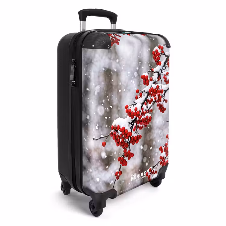 Suitcase - Berries - Branches - Snow - Winter - Colorful — 2