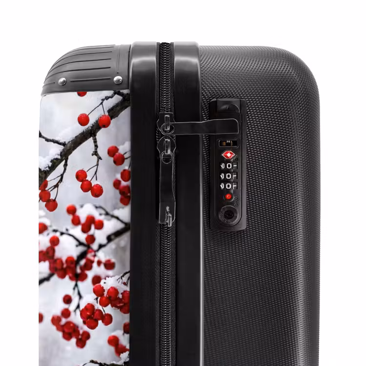 Suitcase - Berries - Branches - Snow - Winter - Colorful — 6