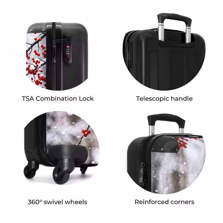 Suitcase - Berries - Branches - Snow - Winter - Colorful — 8