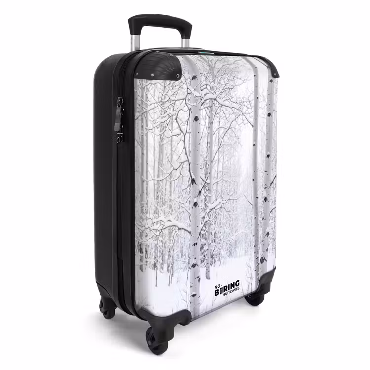 Suitcase - Birch Trees - Snow - Winter - Forest - White — 2