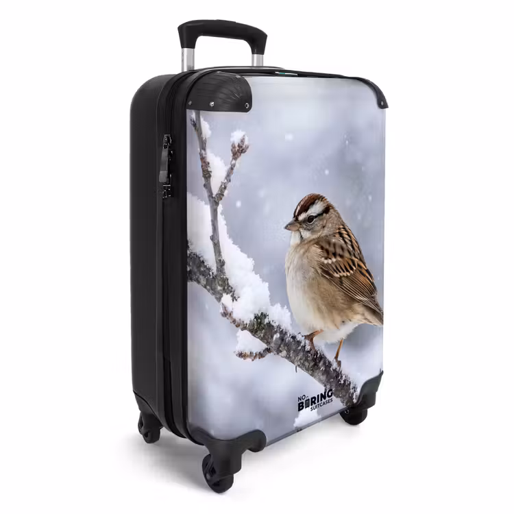 Suitcase - Bird - Branch - Snow - Winter — 2