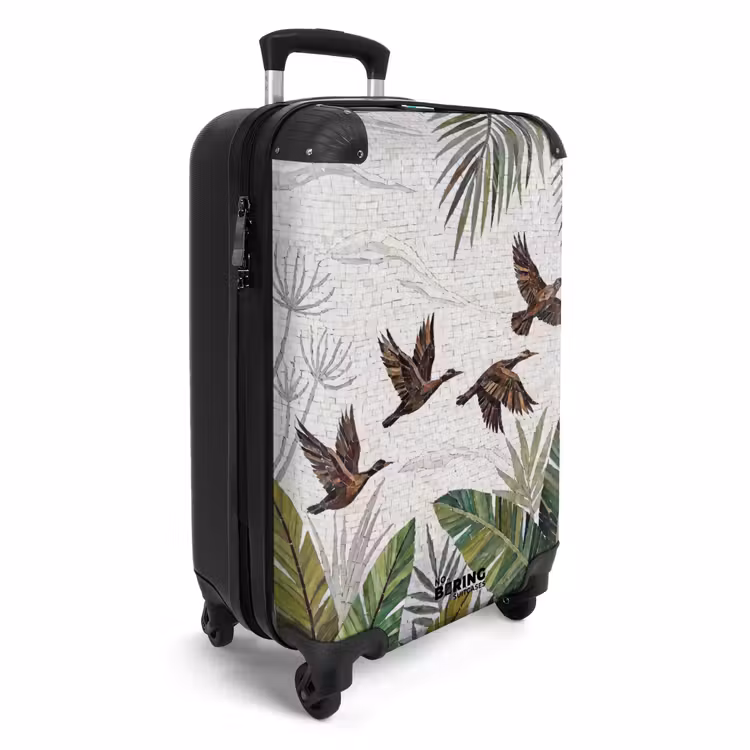 Suitcase - Bird - Flying - Tropical - Mosaic - Green — 2