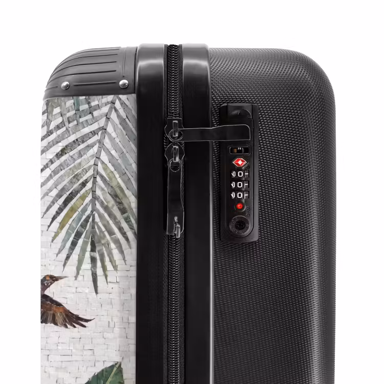 Suitcase - Bird - Flying - Tropical - Mosaic - Green — 6