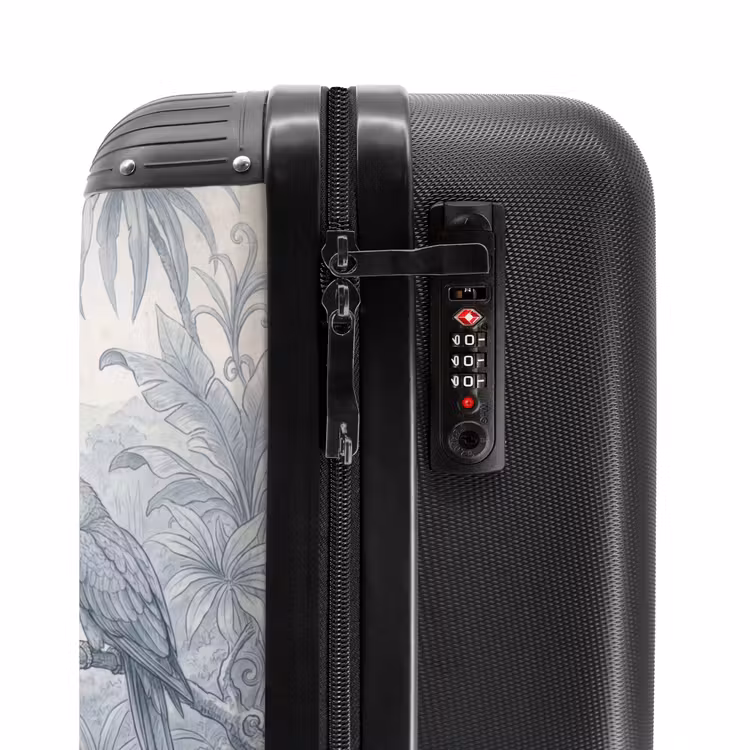 Suitcase - Bird - River - Tropical - Illustration - Blue — 6