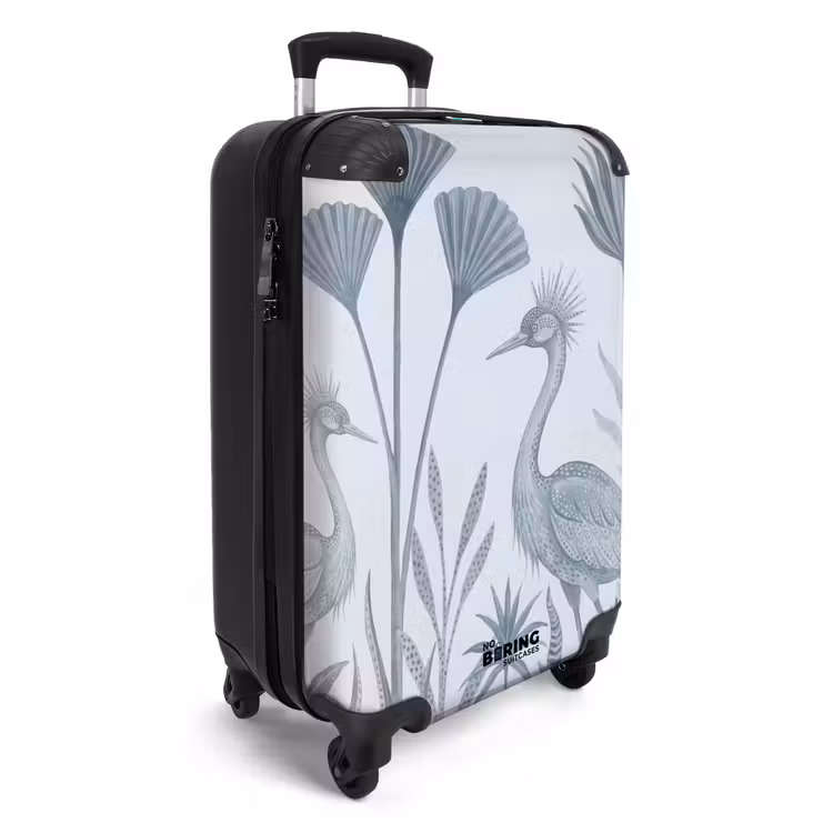 Suitcase - Bird - Tropical - Illustration - Blue-Gray - Nature — 2