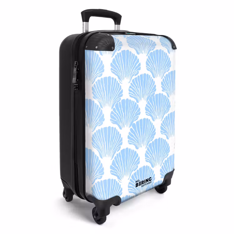 Suitcase - Blue - White - Shells - Graphic - Texture — 2