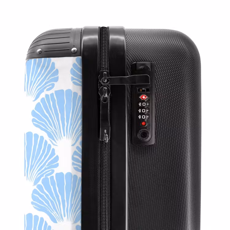 Suitcase - Blue - White - Shells - Graphic - Texture — 6
