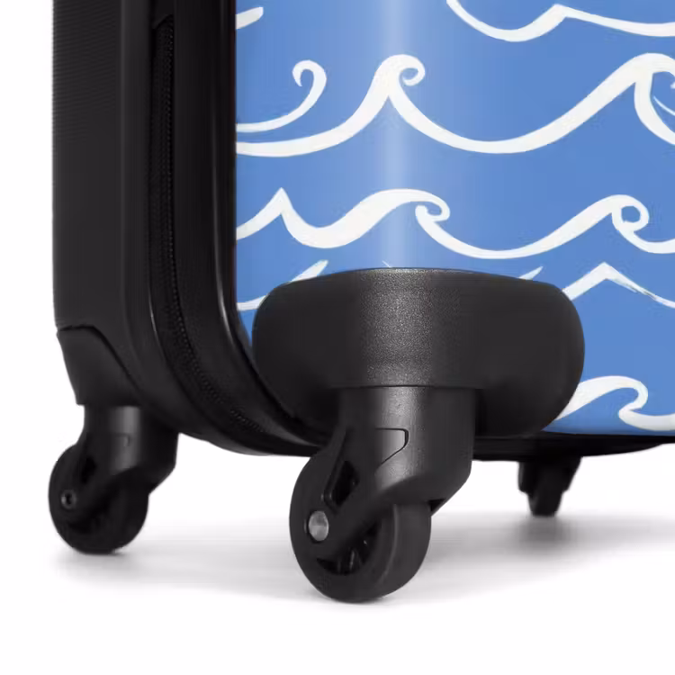 Suitcase - Blue - White - Simple - Drawn - Waves — 7