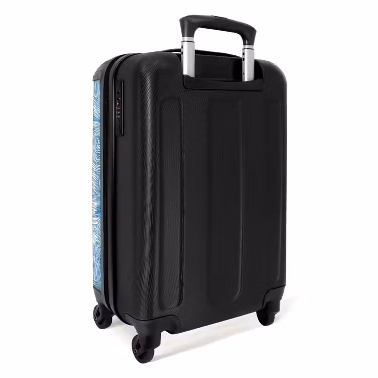 Suitcase - Blue - White - Spiral - Waves - Lines — 4