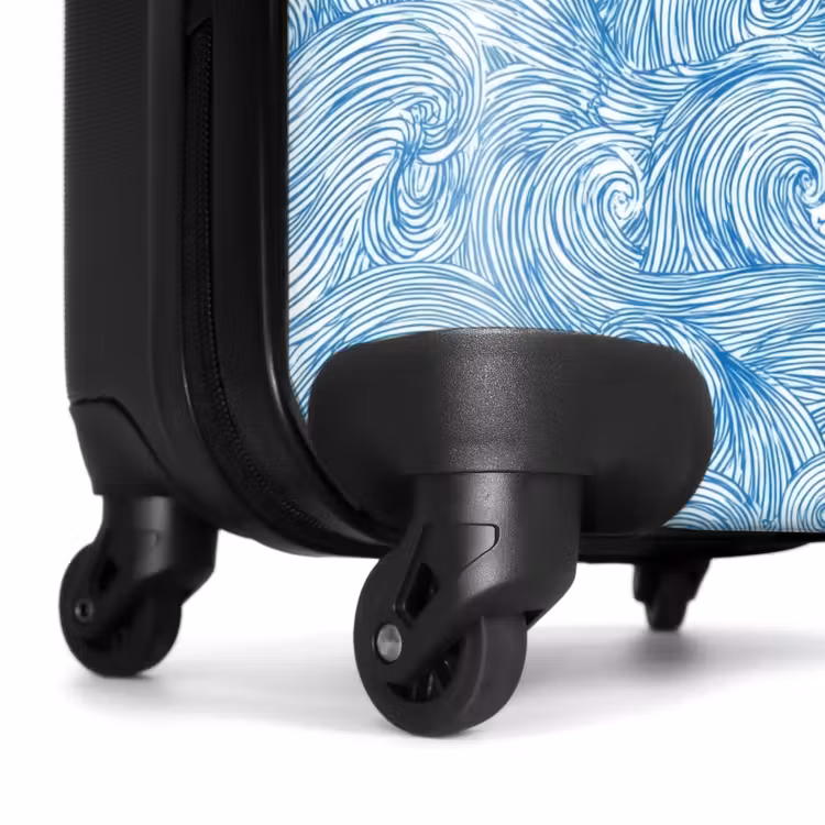 Suitcase - Blue - White - Spiral - Waves - Lines — 7