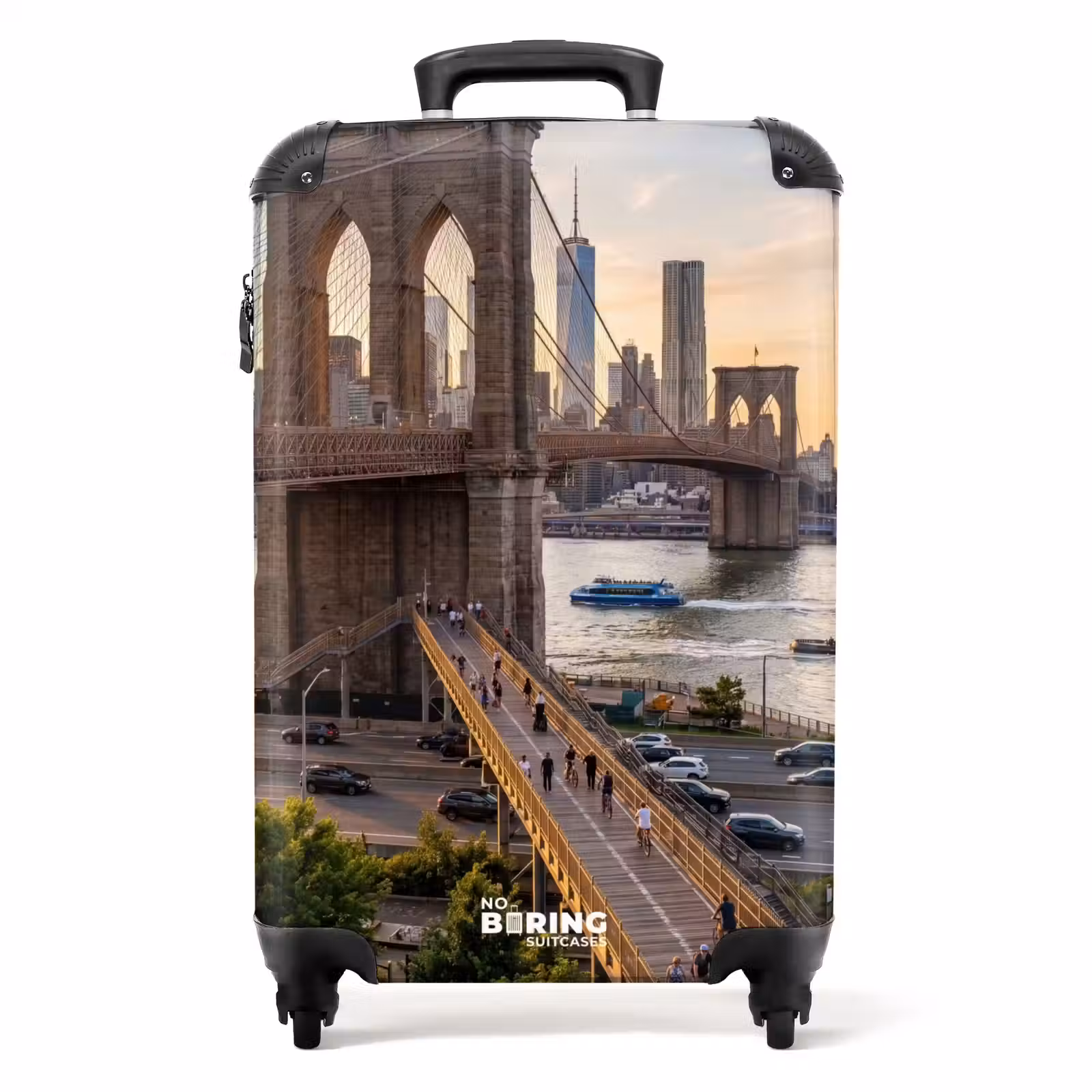 Suitcase - Bridge - River - City - Sunset - Architecture — 1