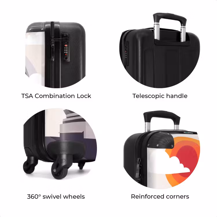 Suitcase - Architecture - Cityscape - Modern - Gray - Orange — 8
