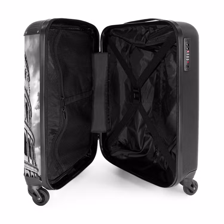 Suitcase - Architecture - Colosseum - Rome - Historical - Black and White — 5