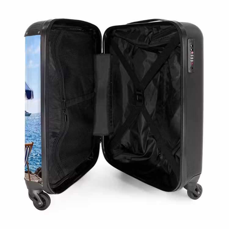 Suitcase - Beach - Lounge Chair - Umbrella - Summer - Blue — 5