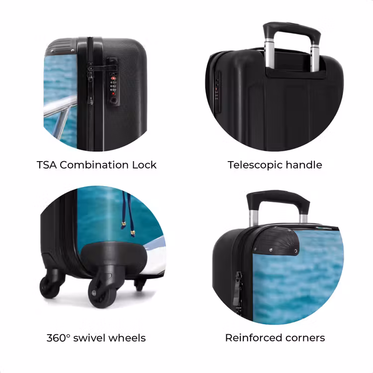 Suitcase - Bikini - Railing - Sea - Summer - Blue — 8