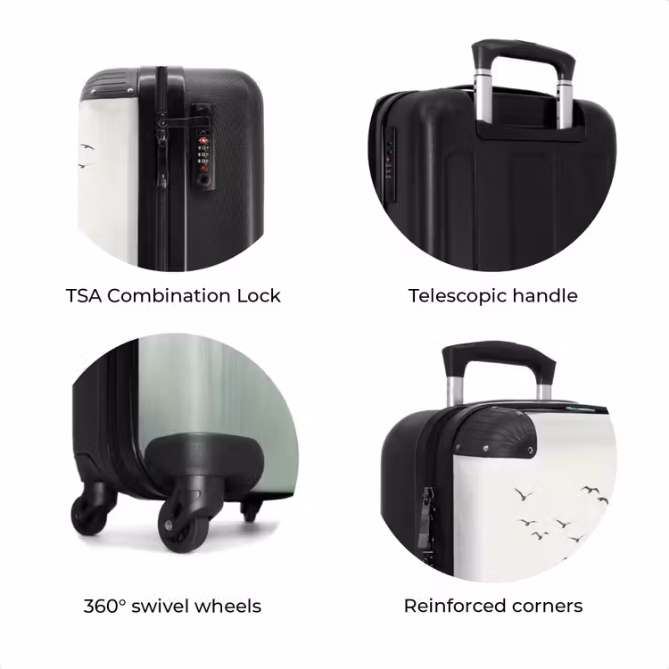 Suitcase - Bird - Flight - Nature - Minimalist — 8