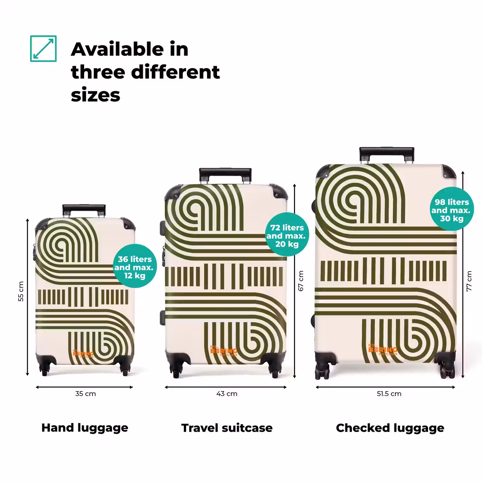 Suitcase - Abstract - Shapes - Modern - Green — 1