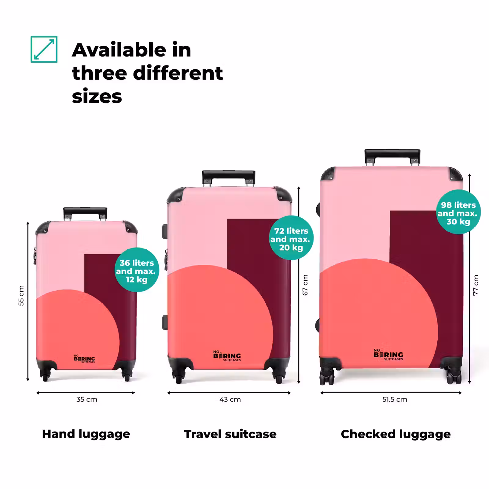 Suitcase - Abstract - Shapes - Pink - Modern - Design — 1