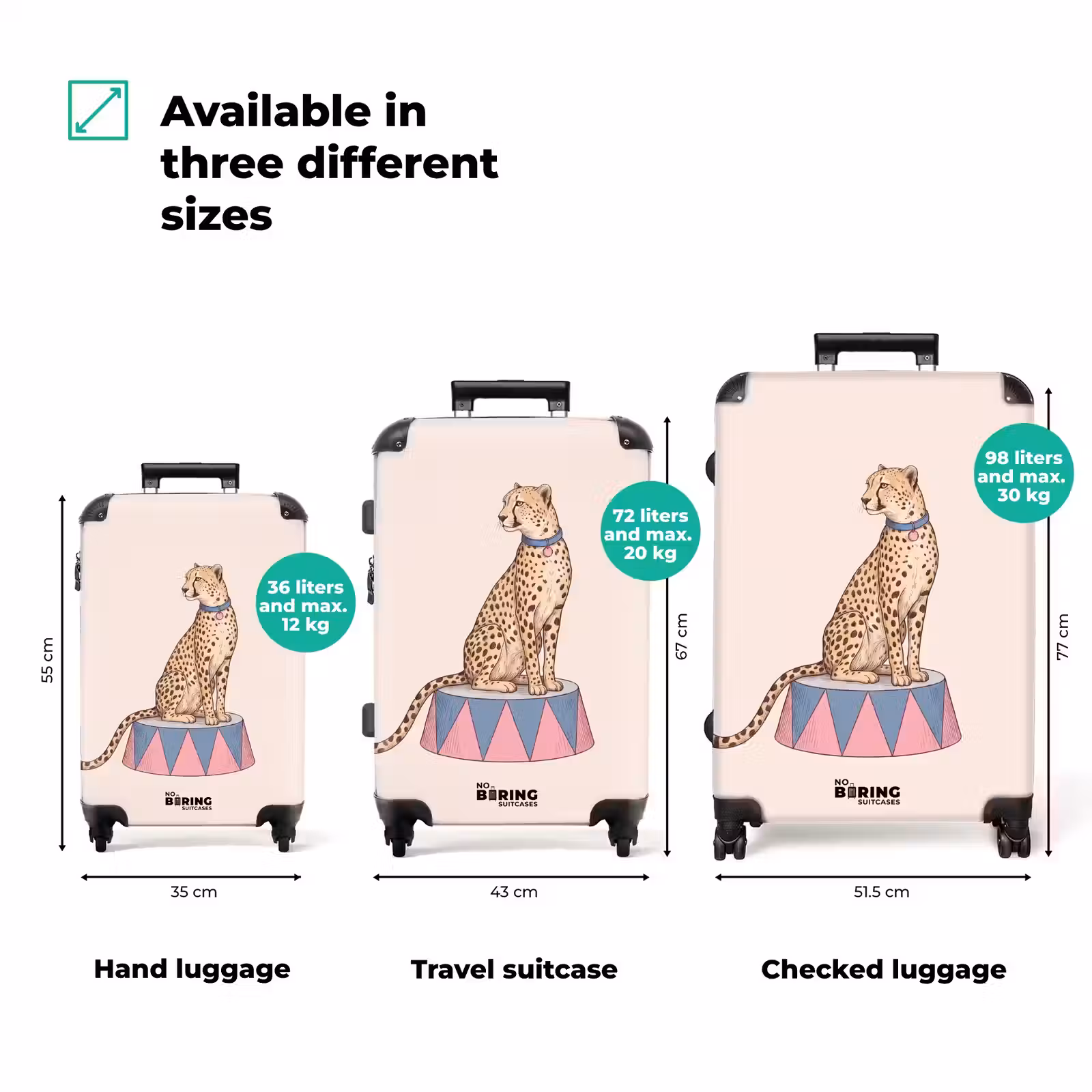 Suitcase - Animals - Circus - Illustration - Vintage - Pink — 1
