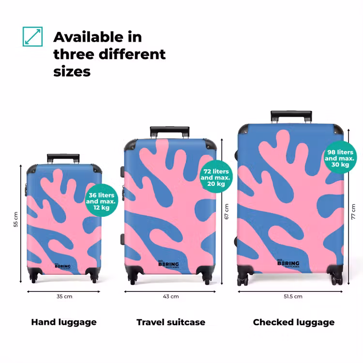 Suitcase - Abstract - Shapes - Pink - Blue — 1