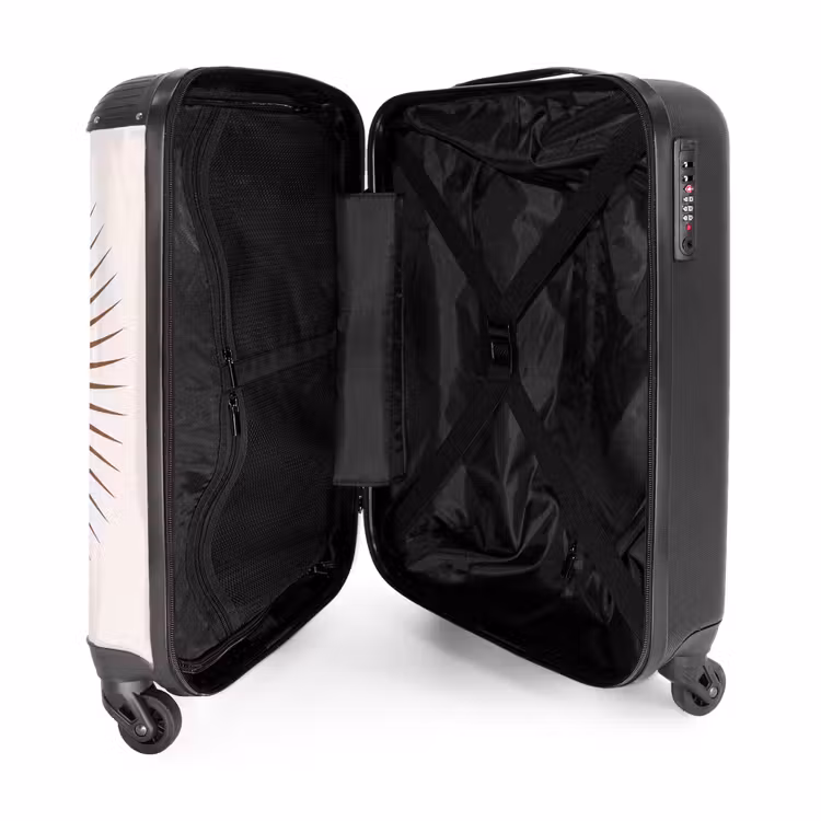 Suitcase - Abstract - Sun - Symbol - Modern - Beige — 5