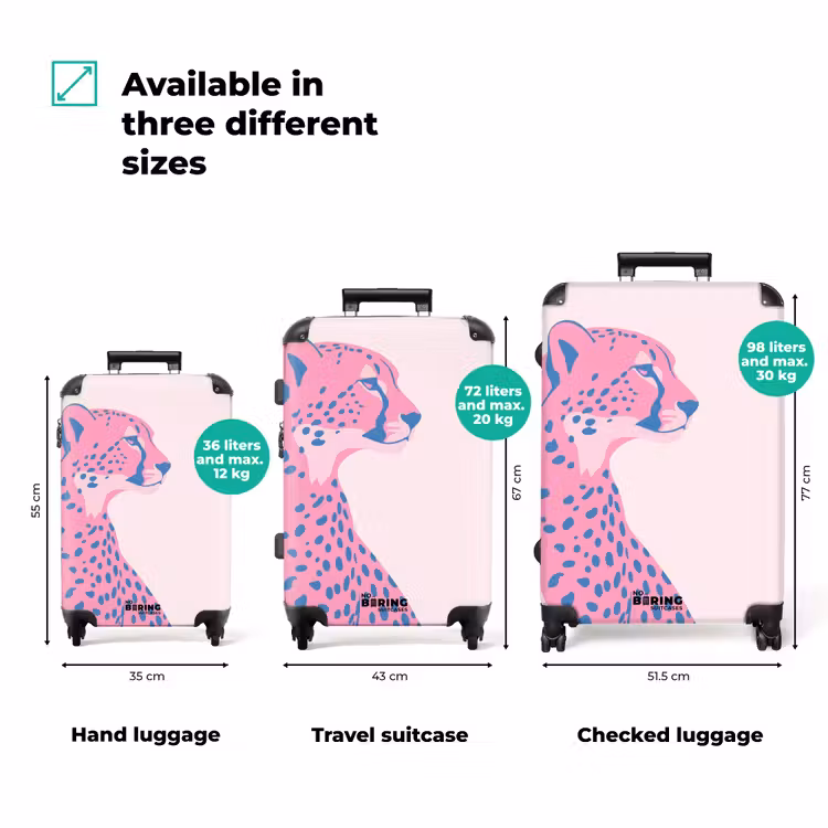 Suitcase - Animals - Profile - Abstract - Pink - Blue — 1