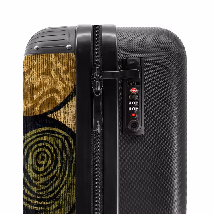 Suitcase - Black - Ochre Yellow - Botanical - Texture — 6