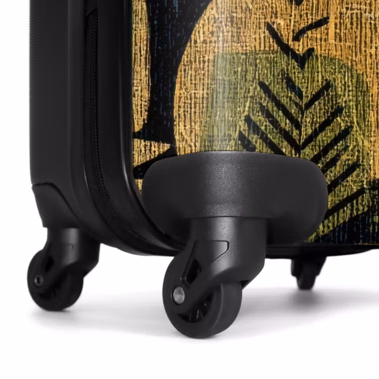 Suitcase - Black - Ochre Yellow - Botanical - Texture — 7