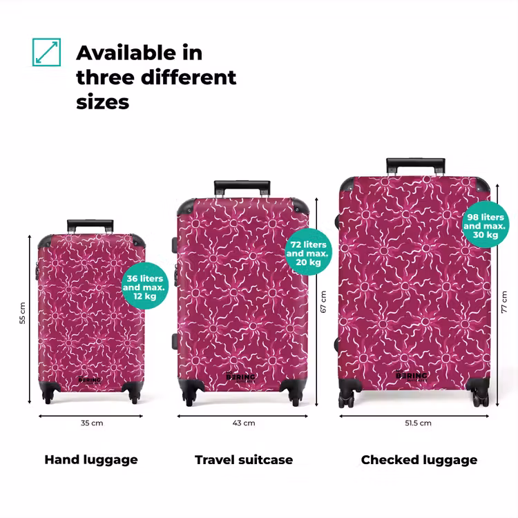 Suitcase - Bohemian - Sun - Magenta — 1