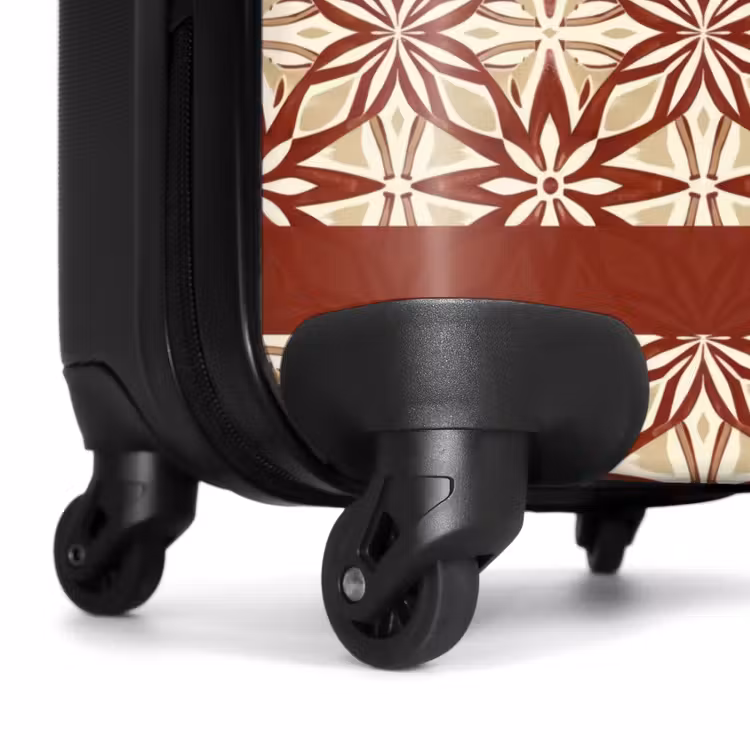 Suitcase - Bordeaux Red - Geometric - Tile - Pattern — 7