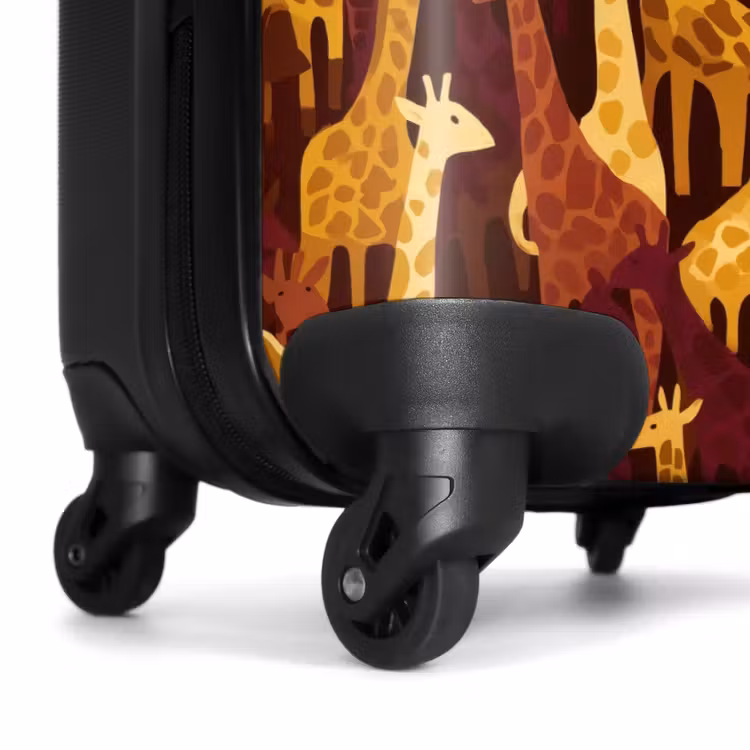 Suitcase - Brown - Giraffes - Safari - Pattern — 7
