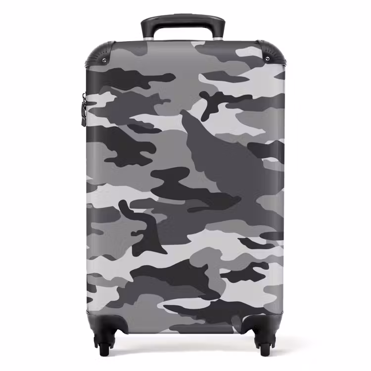 Suitcase - Camo Gray — 1