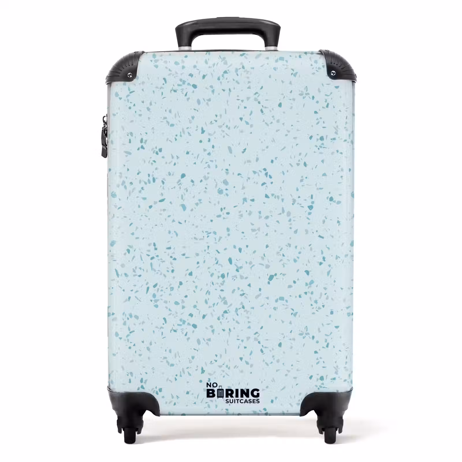 Suitcase - Terrazzo pattern multicolored blue and green — 1