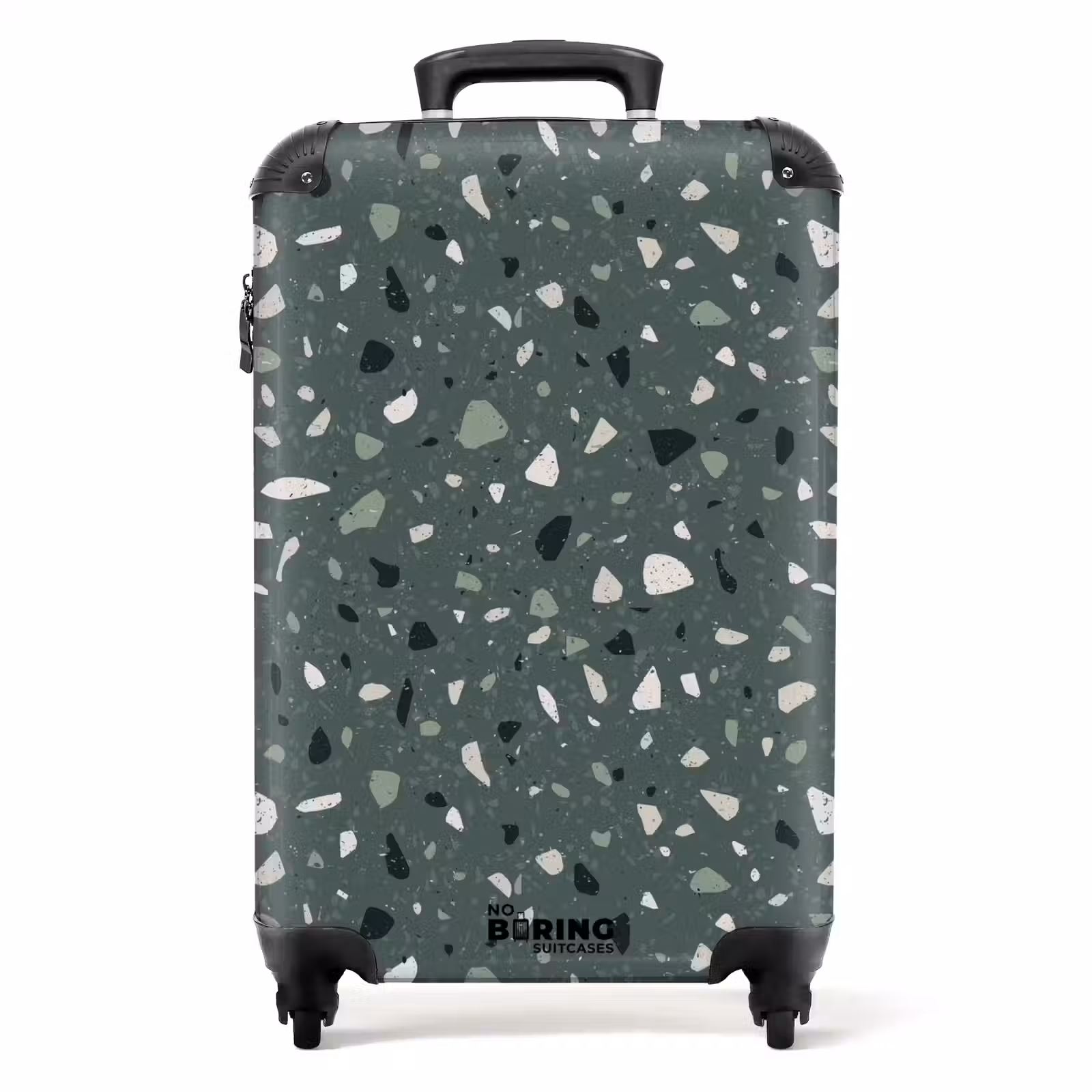 Suitcase - Terrazzo pattern multicolored green — 1