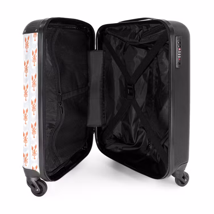 Suitcase - Cancer with stripes pattern blue — 4