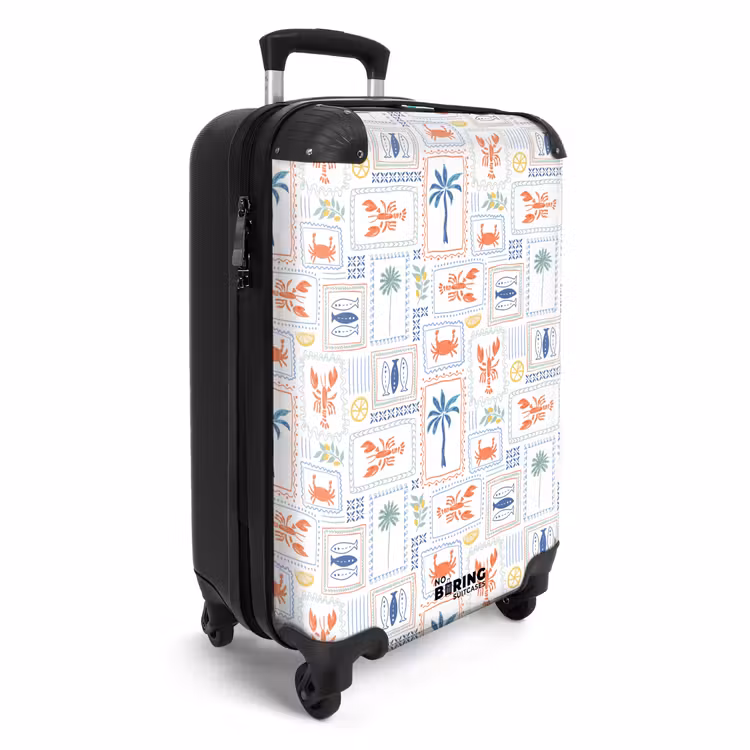Suitcase - Lobster with summer pattern colorful — 2