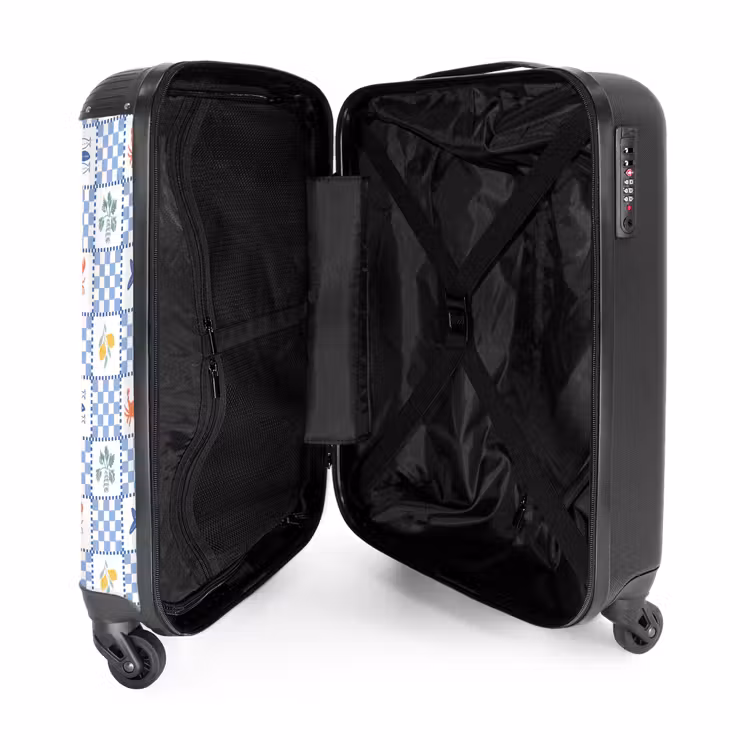Suitcase - Square summer print blue — 4