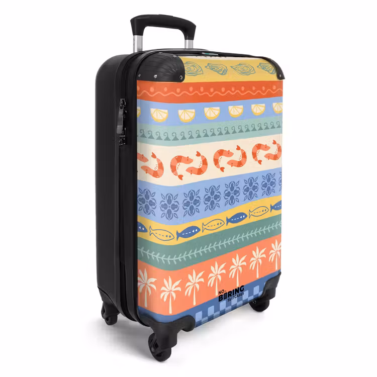 Suitcase - Striped illustrations colorful — 2