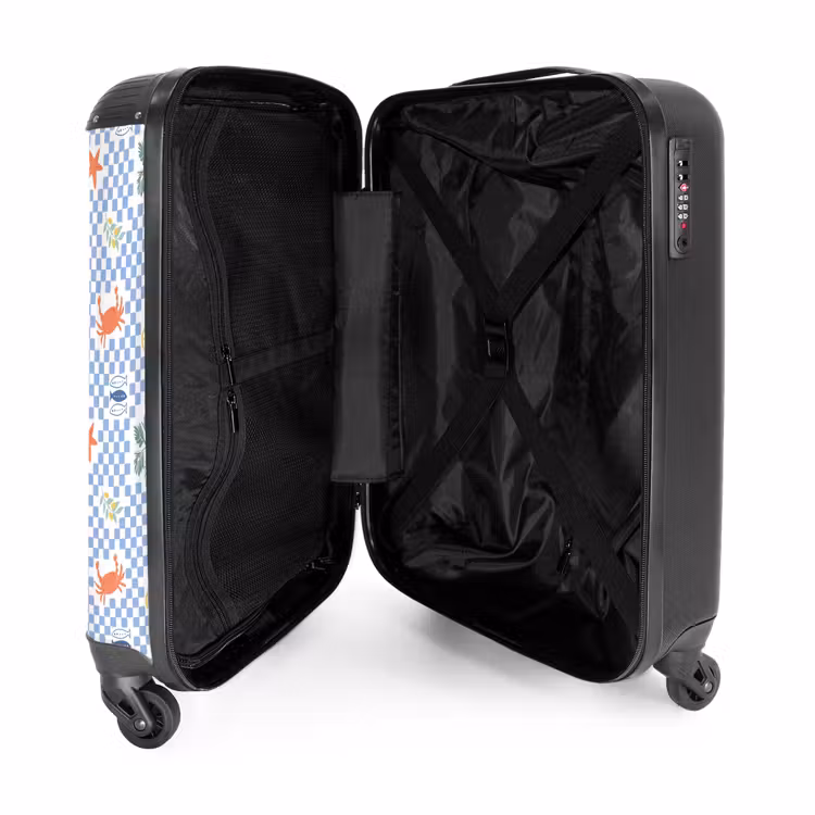 Suitcase - Summer beach print blue — 4
